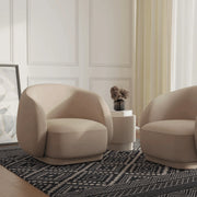Faze Accent Chair Upholstered in Velvet Single-Seater Sofa Padded Seat and Back - Elax Furniture