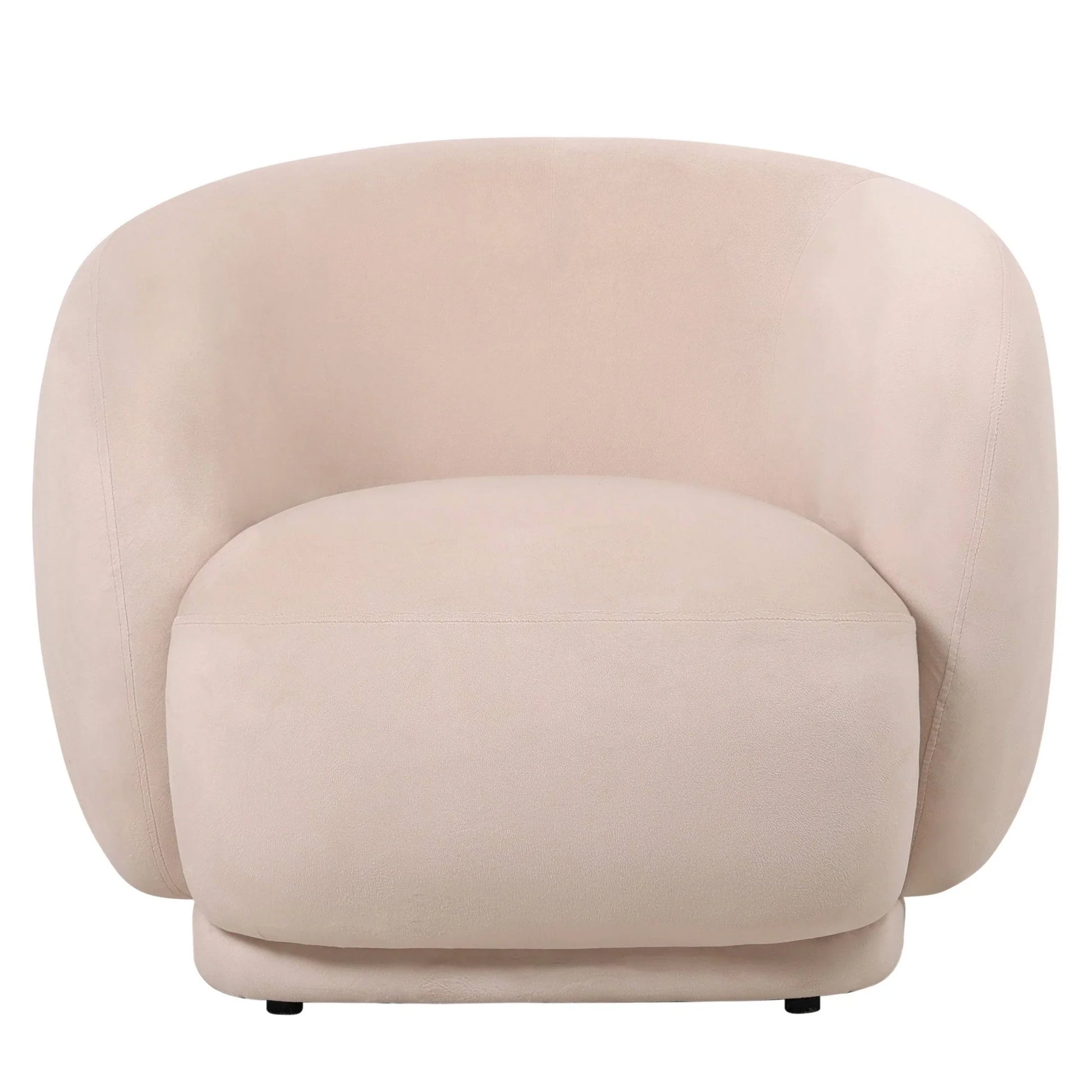 Faze Accent Chair Upholstered in Velvet Single-Seater Sofa Padded Seat and Back - Elax Furniture