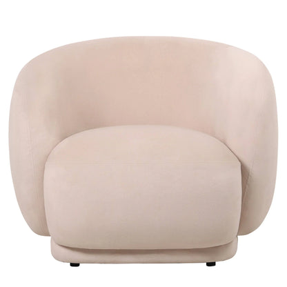 Faze Accent Chair Upholstered in Velvet Single-Seater Sofa Padded Seat and Back - Elax Furniture