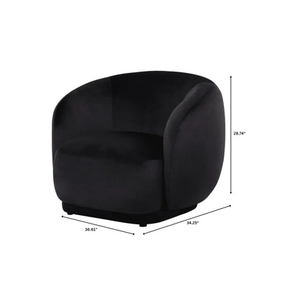 Faze Accent Chair Upholstered in Velvet Single-Seater Sofa Padded Seat and Back - Elax Furniture