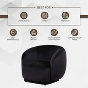 Faze Accent Chair Upholstered in Velvet Single-Seater Sofa Padded Seat and Back - Elax Furniture
