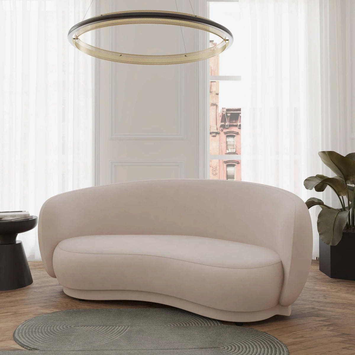 Faze 3-Seater Wide Couch Sofa Upholstered in Velvet - Elax Furniture