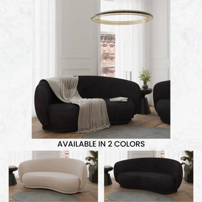 Faze 3-Seater Wide Couch Sofa Upholstered in Velvet - Elax Furniture