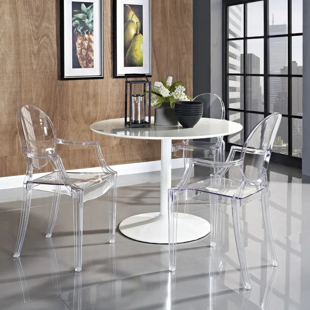 Carroll Modern Acrylic Dining Armchair - Elax Furniture