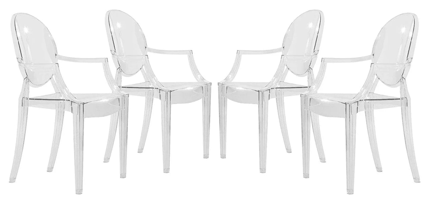 Carroll Modern Acrylic Dining Chair, Set of 4 - Elax Furniture
