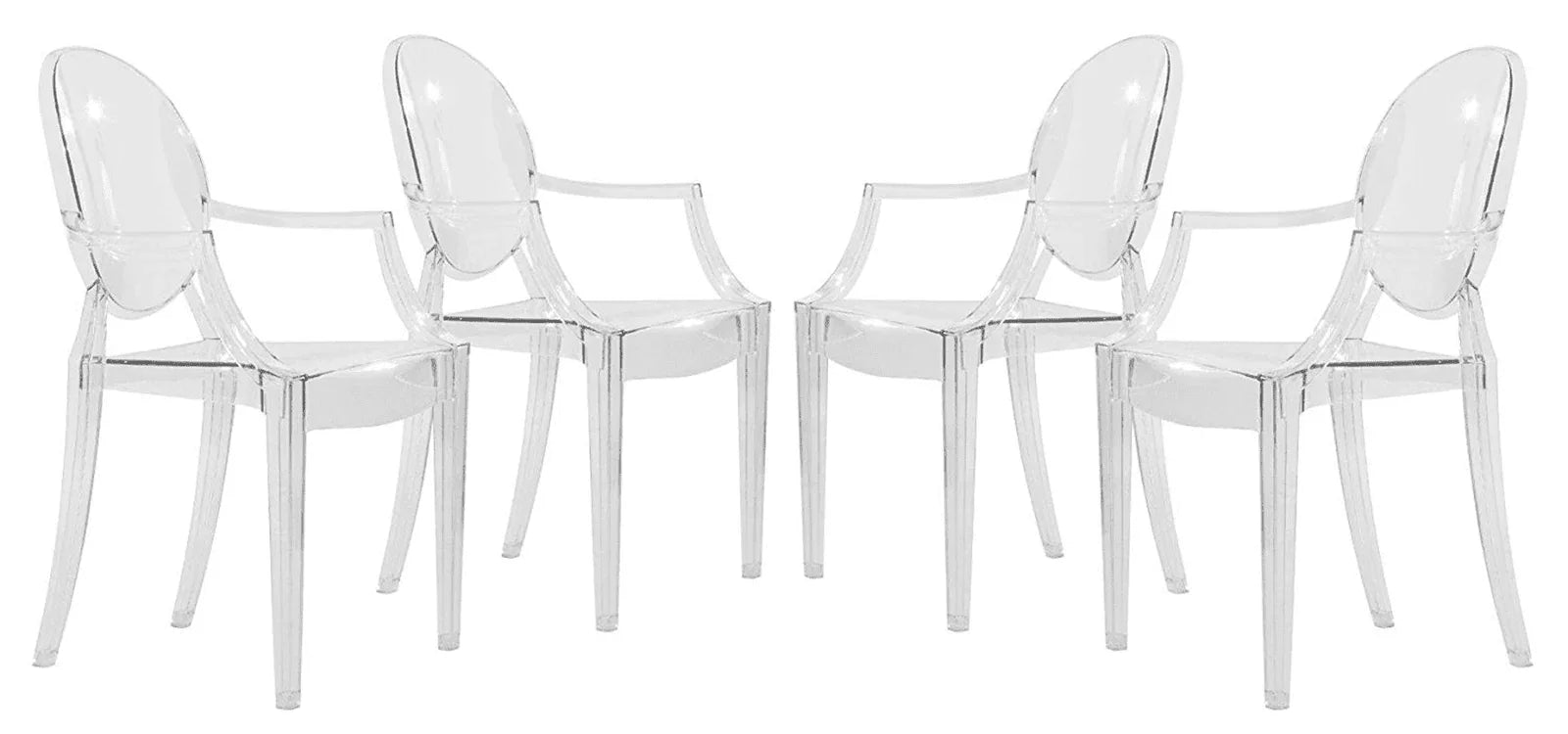 Carroll Modern Acrylic Dining Chair, Set of 4 - Elax Furniture