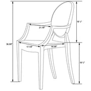 Carroll Modern Acrylic Dining Armchair - Elax Furniture