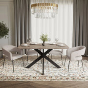 Ravenna 5-Piece Dining Set with Rectangular Dining Table in Maple and 6 Dining Chairs - Elax Furniture