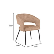 Voren 7-Piece Dining Set with Rectangular Sintered Stone Dining Table Gold Base and 6 Velvet Dining Chairs with Iron Base - Elax Furniture