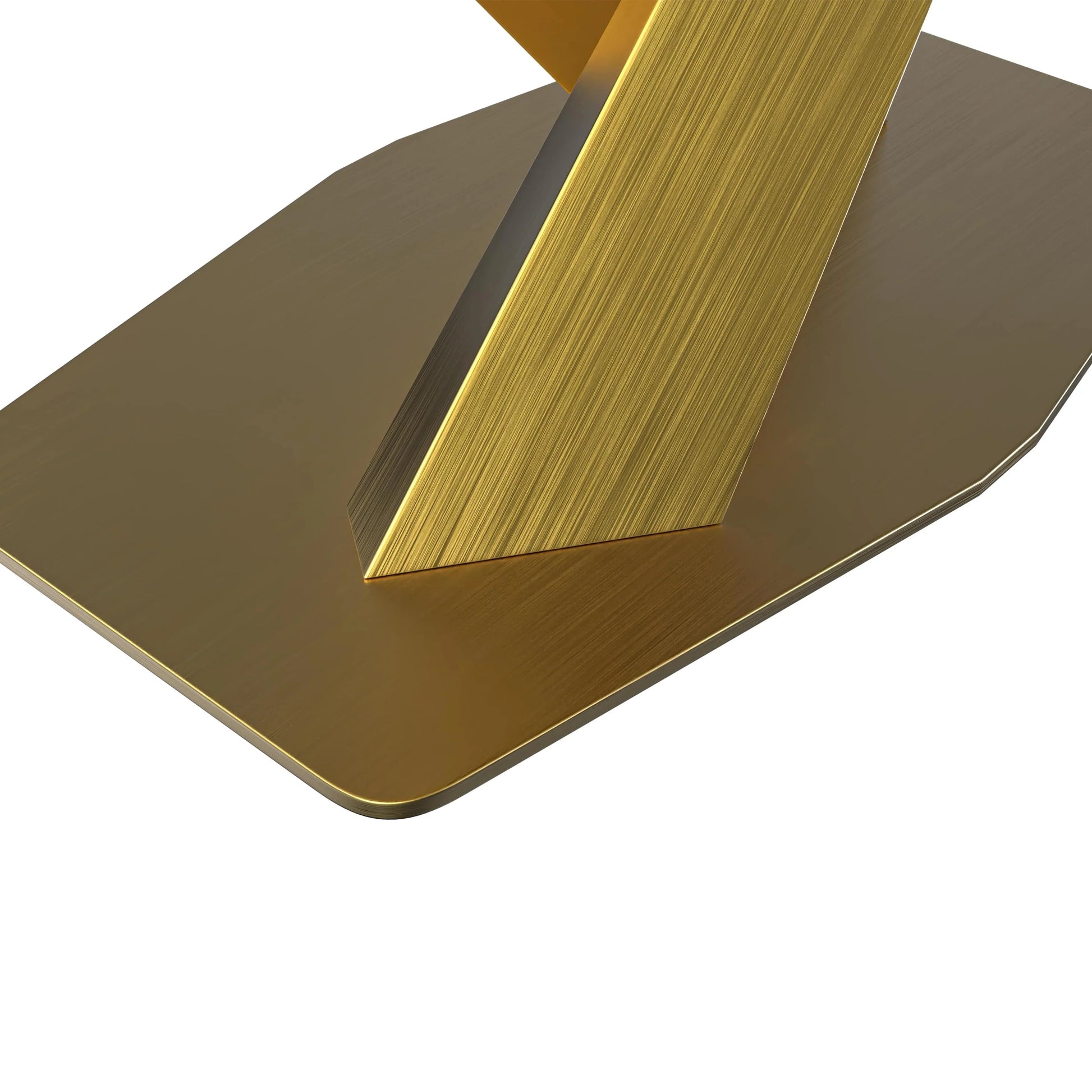 Voren 7-Piece Dining Set with Rectangular Sintered Stone Dining Table Gold Base and 6 Velvet Dining Chairs with Iron Base - Elax Furniture