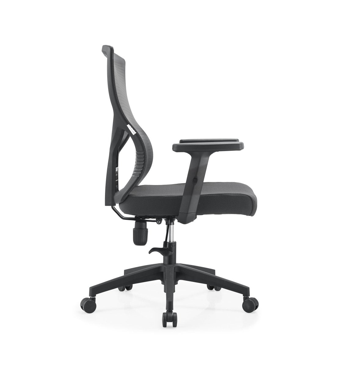 Glen Cotton Mid-Back Adjustable Office Conference Chair Grey Office Chair Leisuremod