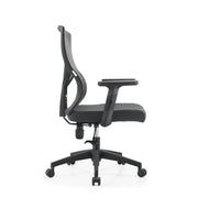 Glen Cotton Mid-Back Adjustable Office Conference Chair Grey Office Chair Leisuremod