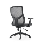 Glen Cotton Mid-Back Adjustable Office Conference Chair Grey Office Chair Leisuremod