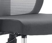 Glen Cotton Mid-Back Adjustable Office Conference Chair Grey Office Chair Leisuremod