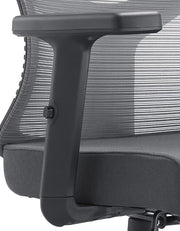 Glen Cotton Mid-Back Adjustable Office Conference Chair Grey Office Chair Leisuremod