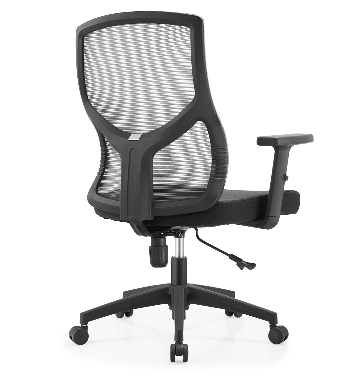 Glen Cotton Mid-Back Adjustable Office Conference Chair Light Grey Office Chair Leisuremod