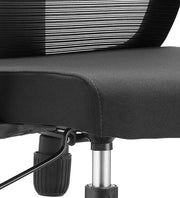 Glen Cotton Mid-Back Adjustable Office Conference Chair Black Office Chair Leisuremod