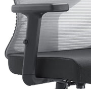 Glen Cotton Mid-Back Adjustable Office Conference Chair Light Grey Office Chair Leisuremod