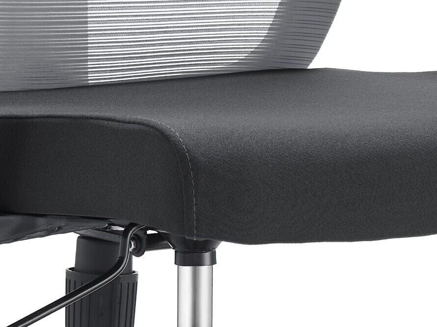Glen Cotton Mid-Back Adjustable Office Conference Chair Grey Office Chair Leisuremod