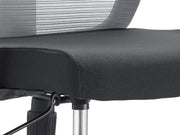 Glen Cotton Mid-Back Adjustable Office Conference Chair Grey Office Chair Leisuremod