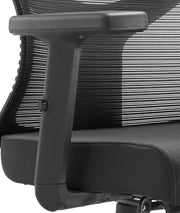 Glen Cotton Mid-Back Adjustable Office Conference Chair Black Office Chair Leisuremod