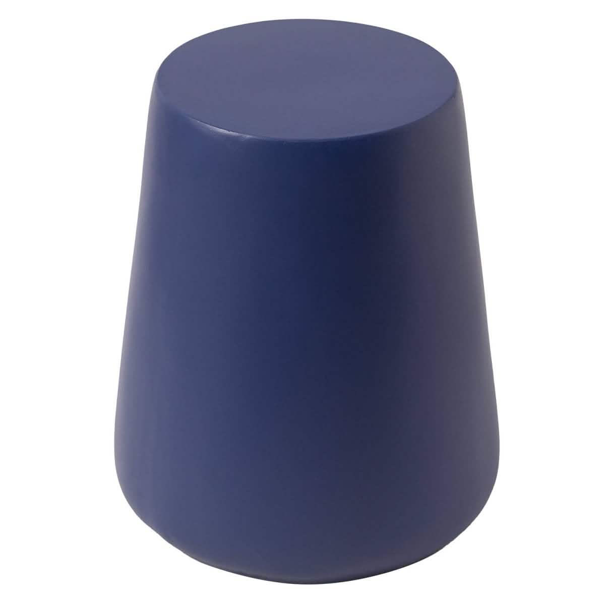 Glint 14" Wide Fiberstone Side Table in Tapered Base Design Saphire Blue Side Table Leisuremod