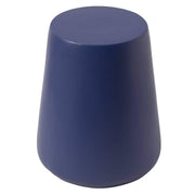Glint 14" Wide Fiberstone Side Table in Tapered Base Design Saphire Blue Side Table Leisuremod