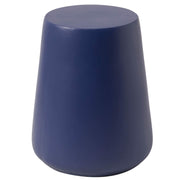 Glint 14" Wide Fiberstone Side Table in Tapered Base Design Saphire Blue Side Table Leisuremod