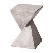 Glint Side Table in Fiberstone Square Accent Table Marble White Side Table LeisureMod