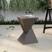 Glint Side Table in Fiberstone Square Accent Table Side Table LeisureMod