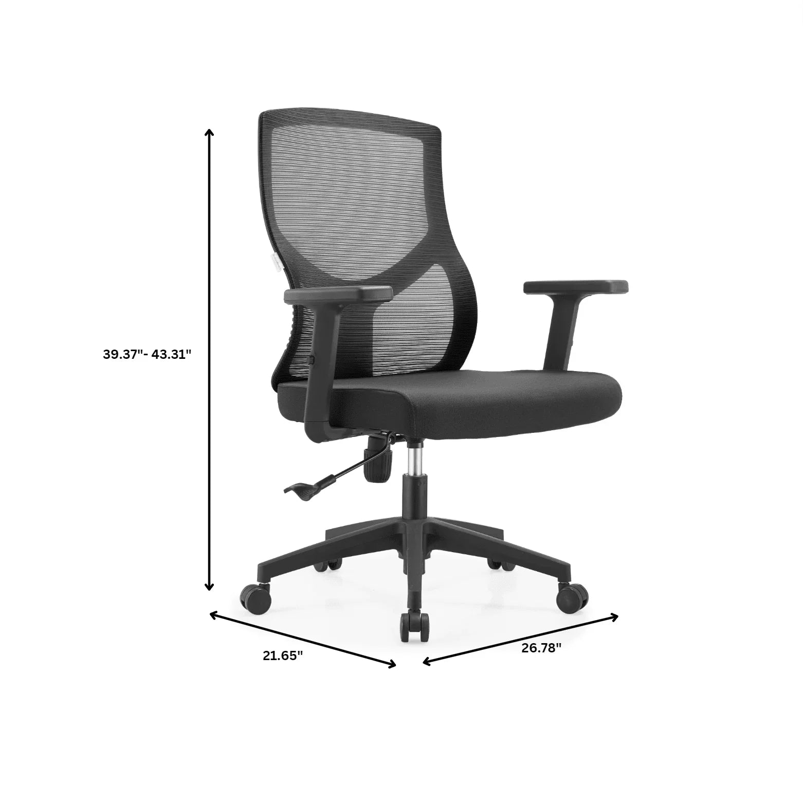 Glen Cotton Mid-Back Adjustable Office Conference Chair - Elax Furniture