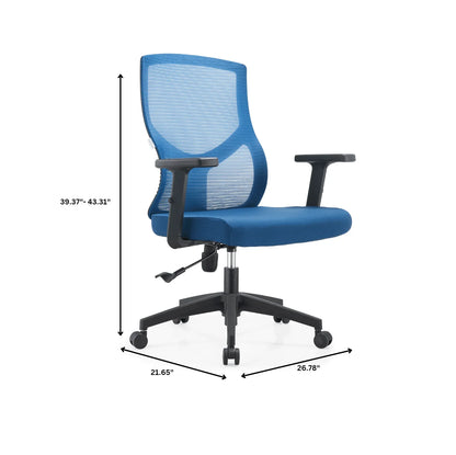 Glen Cotton Mid-Back Adjustable Office Conference Chair - Elax Furniture