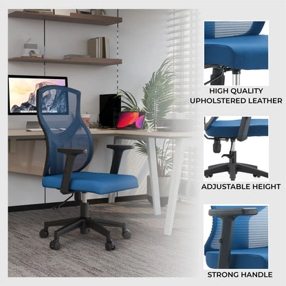 Glen Cotton Mid-Back Adjustable Office Conference Chair - Elax Furniture