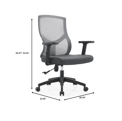 Glen Cotton Mid-Back Adjustable Office Conference Chair - Elax Furniture