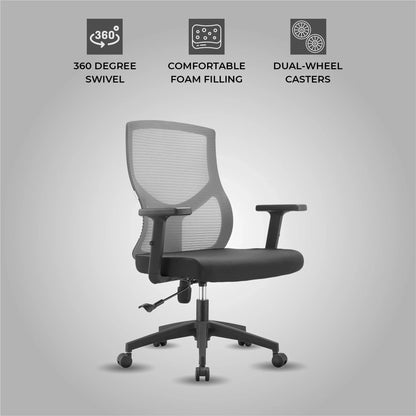 Glen Cotton Mid-Back Adjustable Office Conference Chair - Elax Furniture