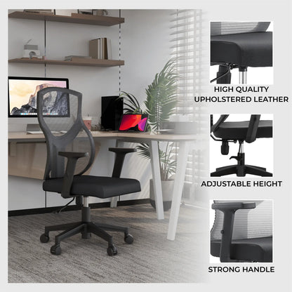 Glen Cotton Mid-Back Adjustable Office Conference Chair - Elax Furniture