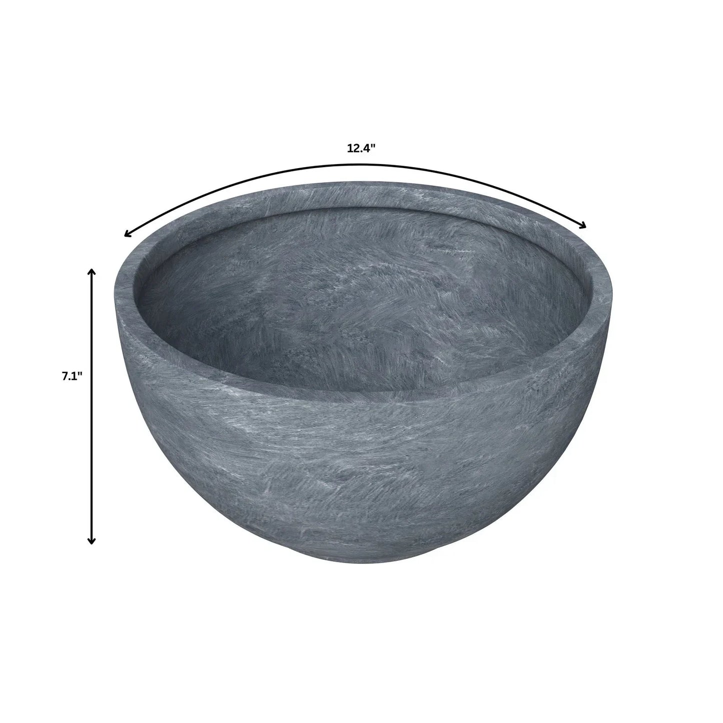 Grove Modern 3-Piece Round Planter Set in Fiberstone Weather Resistant Design - Elax Furniture