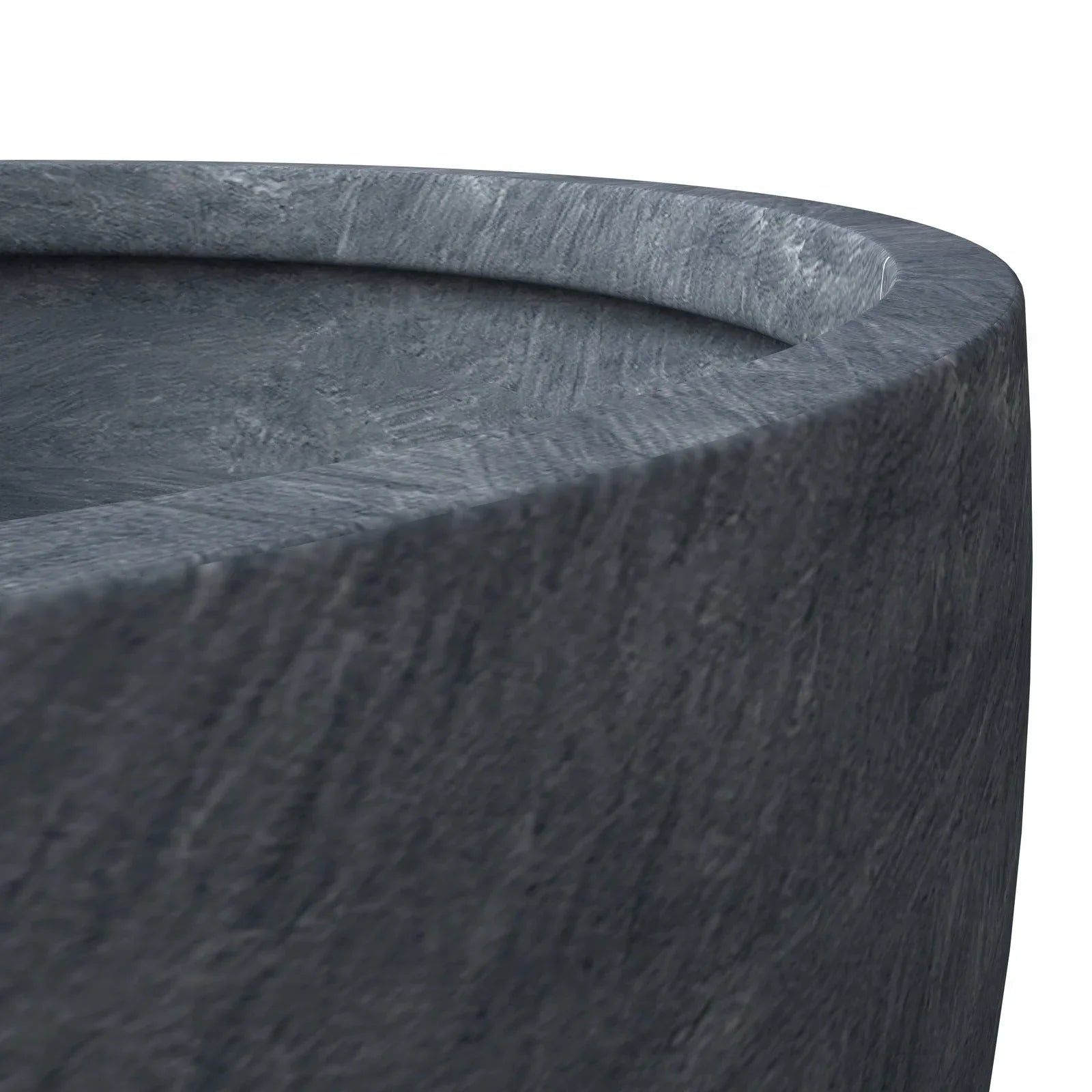 Grove Modern 3-Piece Round Planter Set in Fiberstone Weather Resistant Design - Elax Furniture