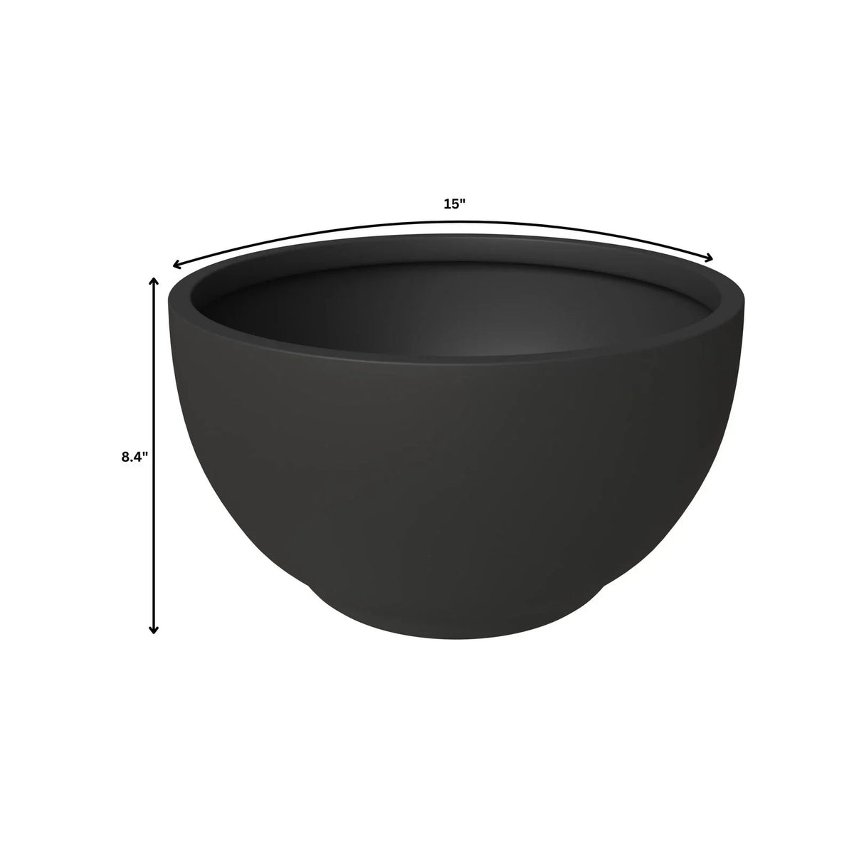 Grove Modern 3-Piece Round Planter Set in Fiberstone Weather Resistant Design - Elax Furniture