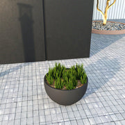Grove Modern Fiberstone Round Planter Weather Resistant Design Plant Pot - Elax Furniture
