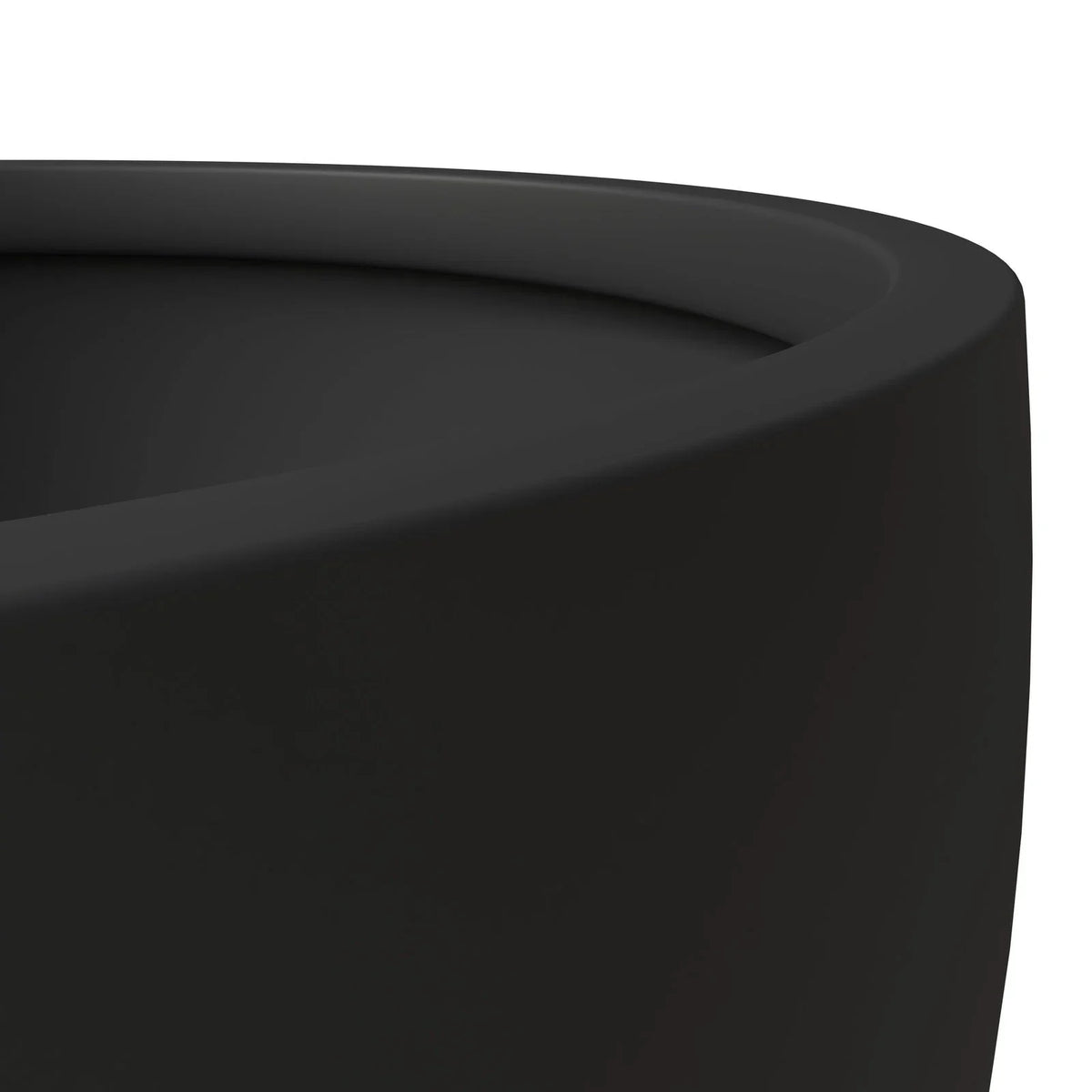Grove Modern Fiberstone Round Planter Weather Resistant Design Plant Pot - Elax Furniture