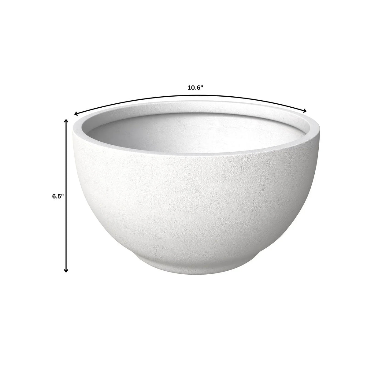 Grove Modern Fiberstone Round Planter Weather Resistant Design Plant Pot - Elax Furniture
