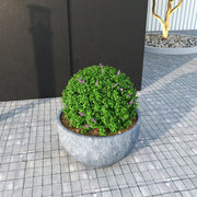 Grove Modern Fiberstone Round Planter Weather Resistant Design Plant Pot - Elax Furniture