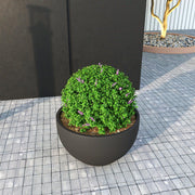 Grove Modern Fiberstone Round Planter Weather Resistant Design Plant Pot - Elax Furniture