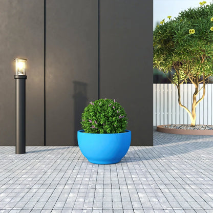 Grove Modern Fiberstone Round Planter Weather Resistant Design Plant Pot - Elax Furniture
