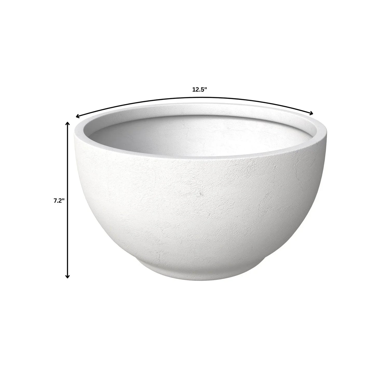 Grove Modern Fiberstone Round Planter Weather Resistant Design Plant Pot - Elax Furniture