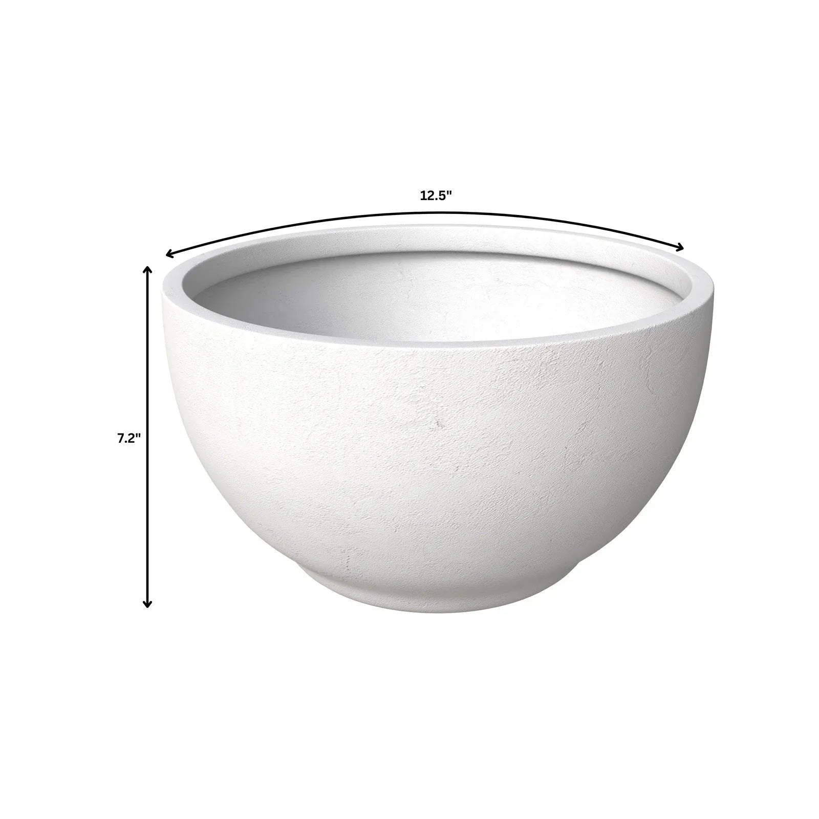 Grove Modern Fiberstone Round Planter Weather Resistant Design Plant Pot - Elax Furniture