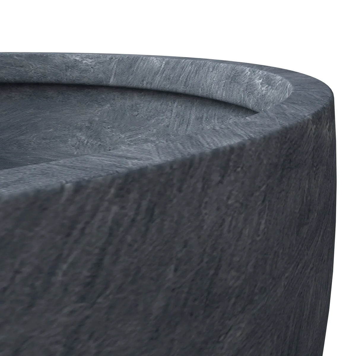 Grove Modern Fiberstone Round Planter Weather Resistant Design Plant Pot - Elax Furniture