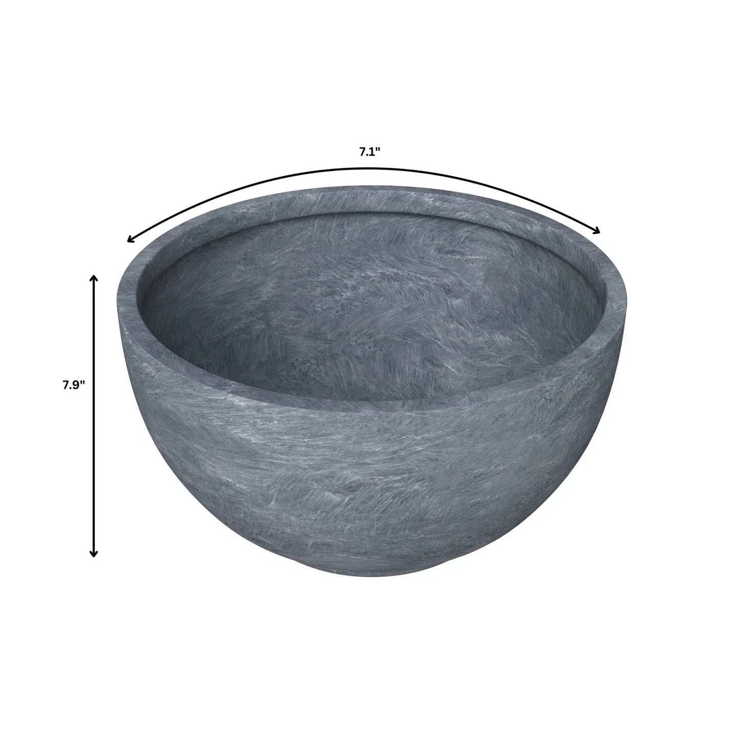 Grove Modern Fiberstone Round Planter Weather Resistant Design Plant Pot - Elax Furniture