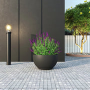 Grove Modern Fiberstone Round Planter Weather Resistant Design Plant Pot - Elax Furniture